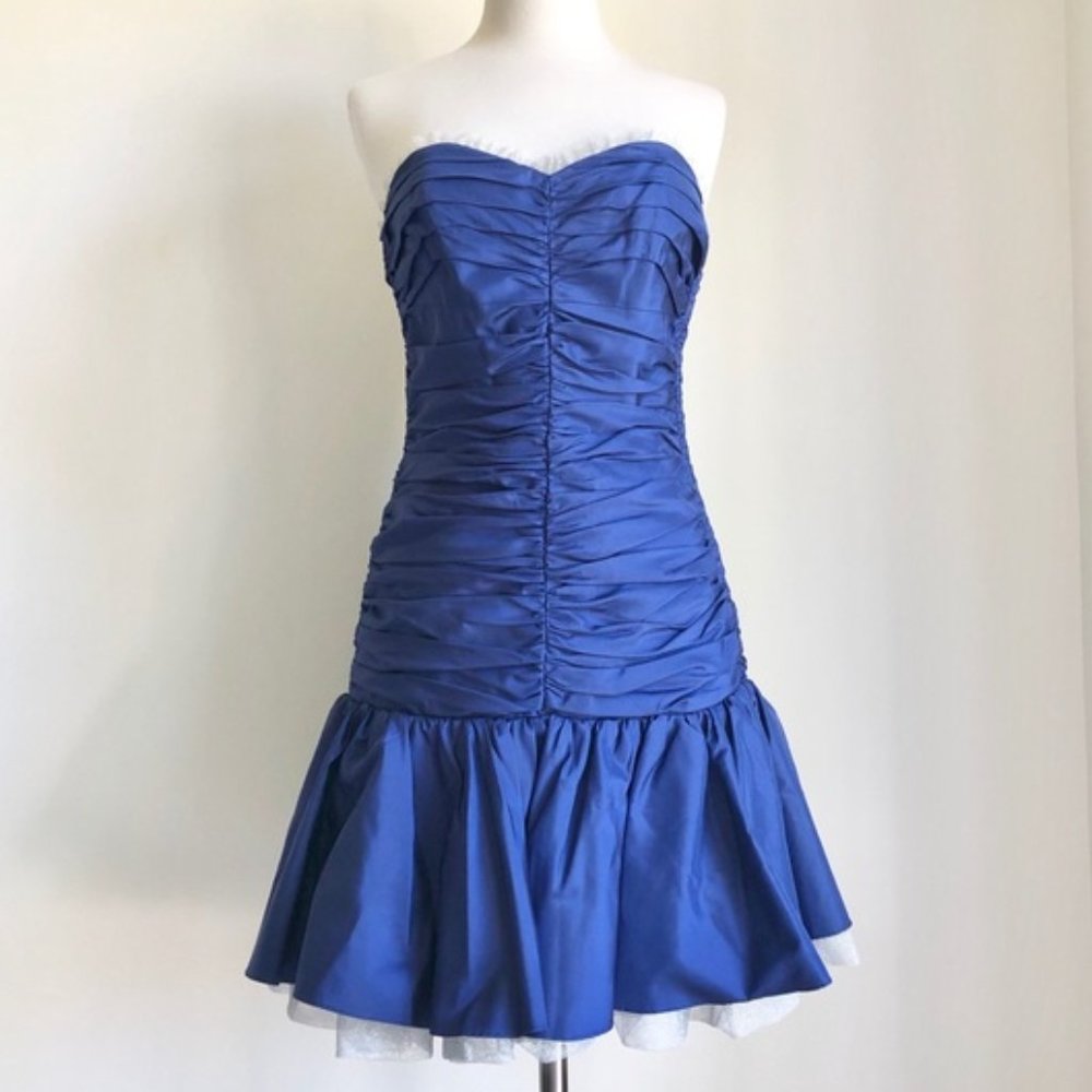 Betsey Johnson Silk Blue Cocktail Dress - Picture 6 of 6